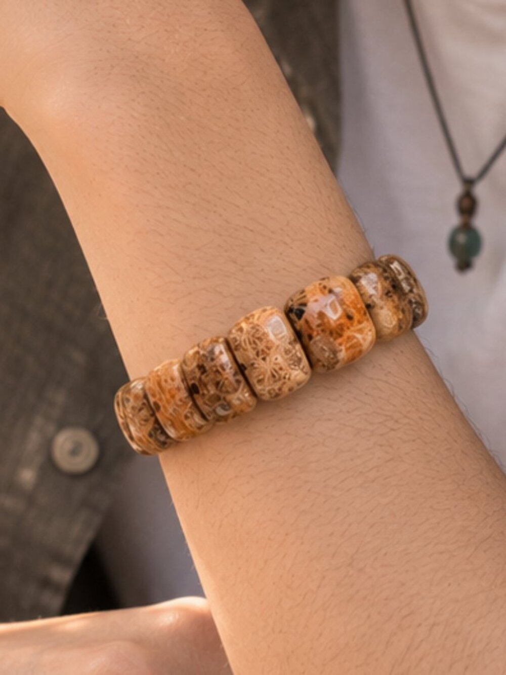 The Grown-Up Kaleidoscope | Natural Fossil Coral Unisex Bracelet
